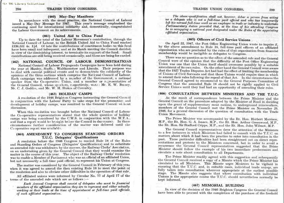 TUC Report, 1947