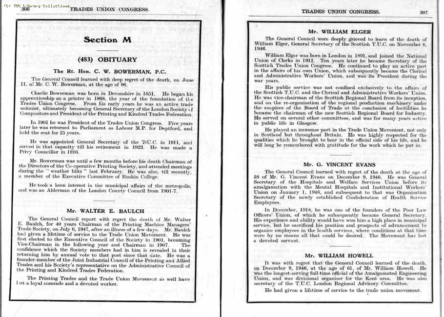 TUC Report, 1947