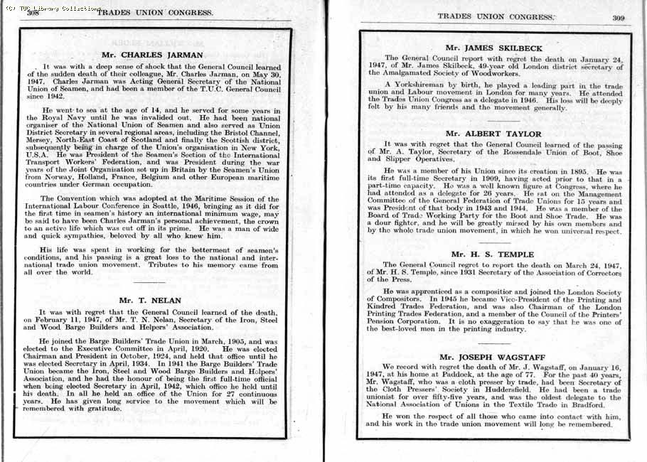 TUC Report, 1947