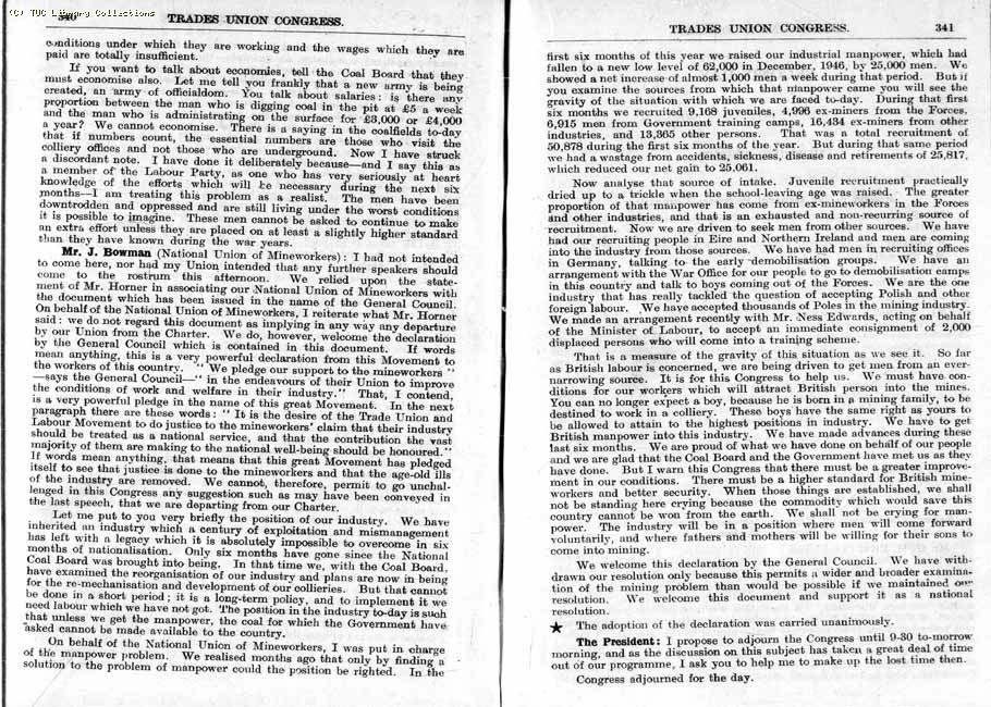 TUC Report, 1947