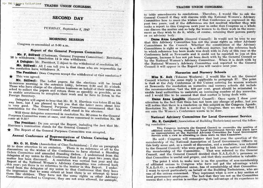 TUC Report, 1947