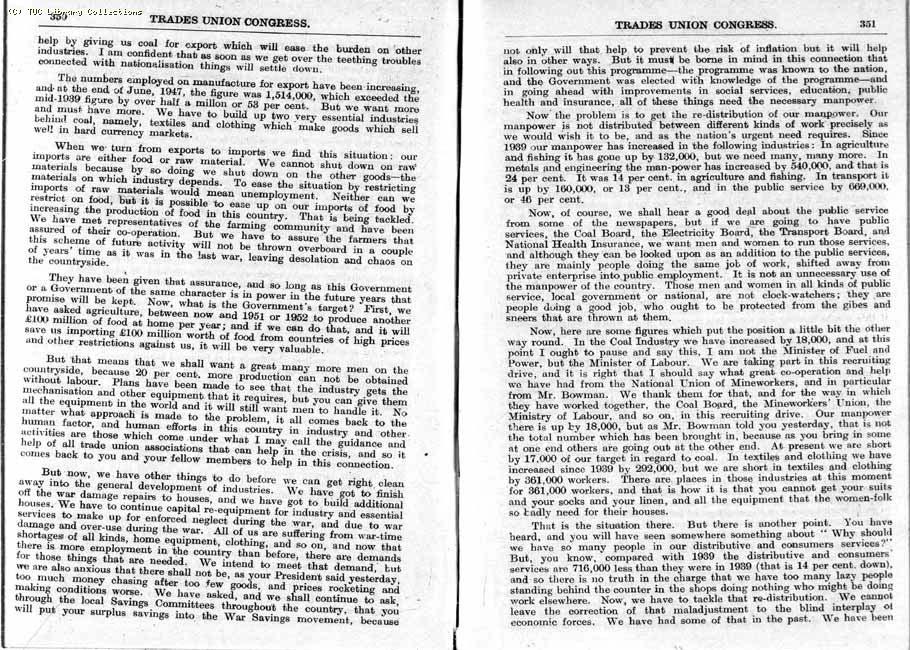 TUC Report, 1947