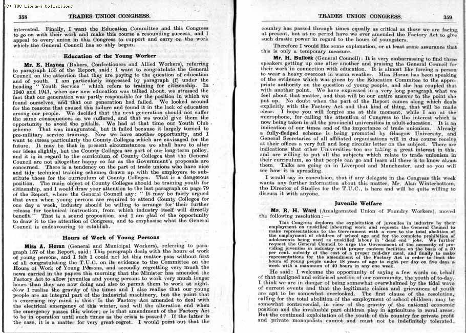 TUC Report, 1947