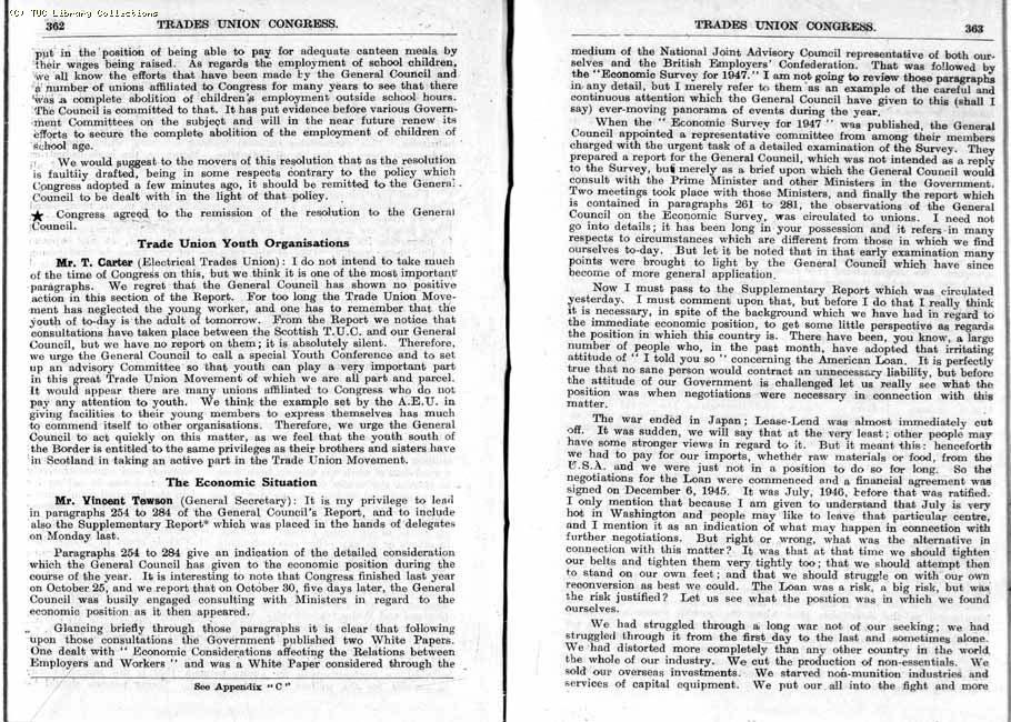 TUC Report, 1947