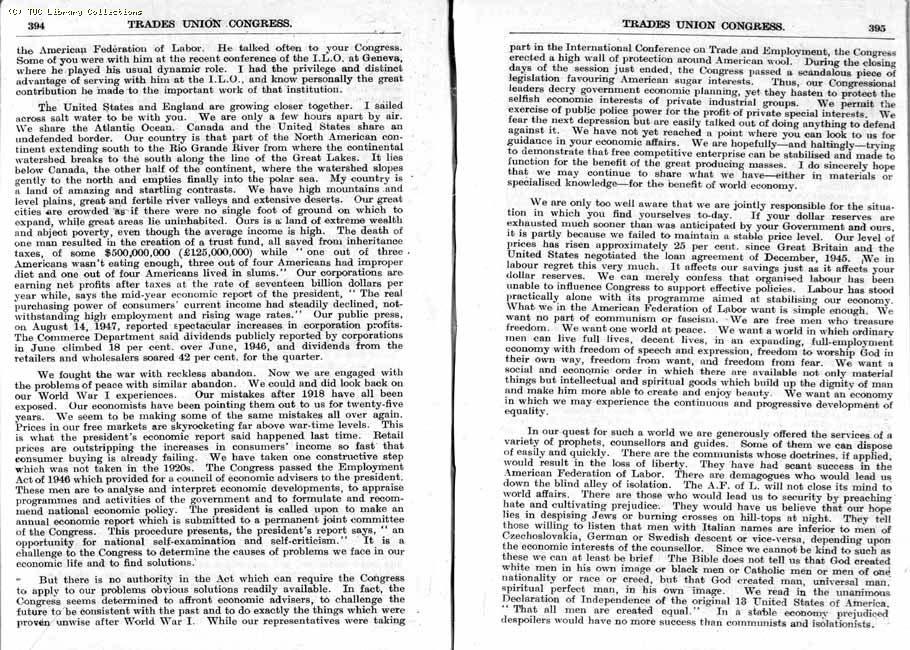 TUC Report, 1947