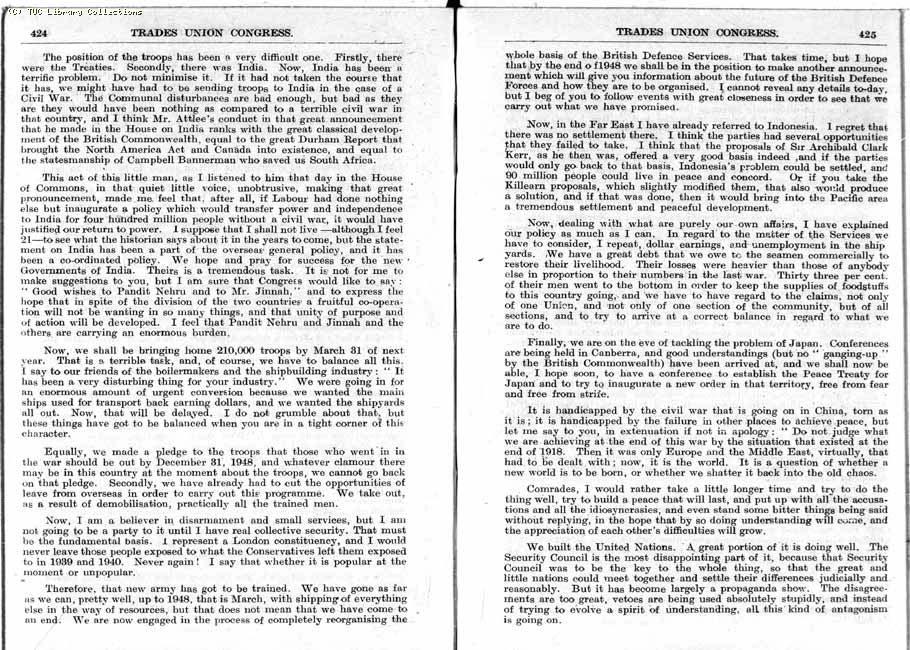 TUC Report, 1947