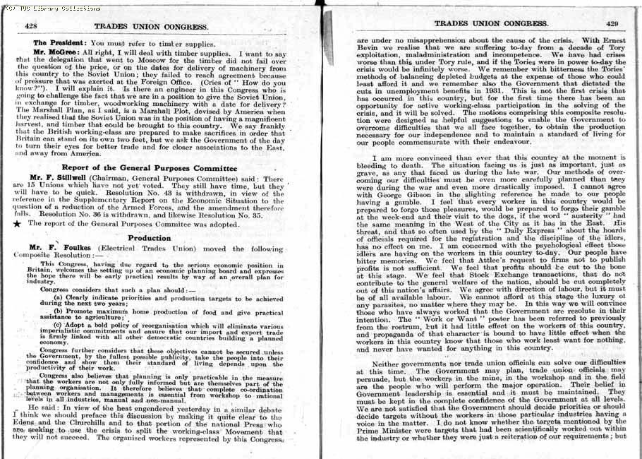 TUC Report, 1947