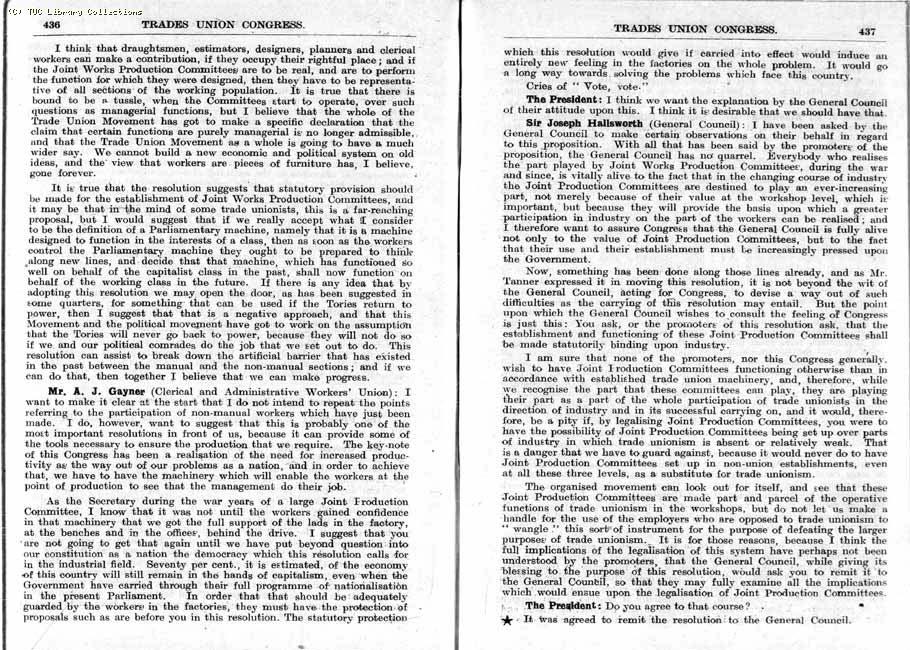TUC Report, 1947