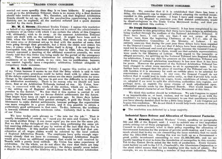 TUC Report, 1947