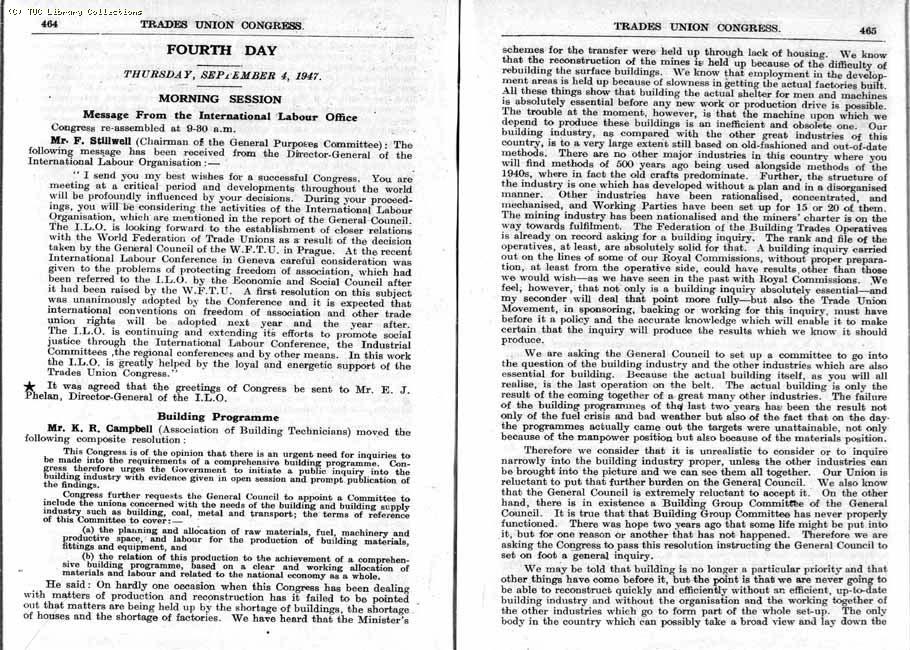 TUC Report, 1947