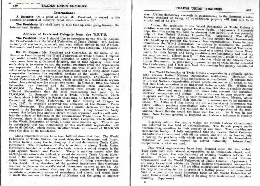 TUC Report, 1947