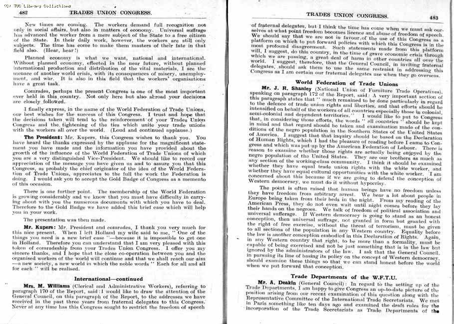 TUC Report, 1947
