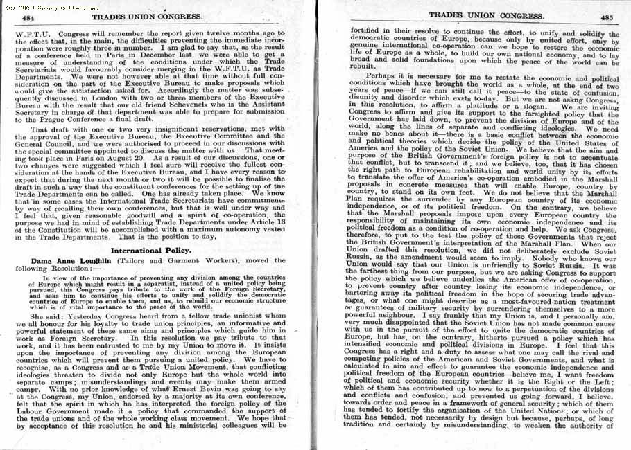 TUC Report, 1947