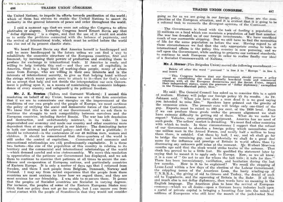 TUC Report, 1947