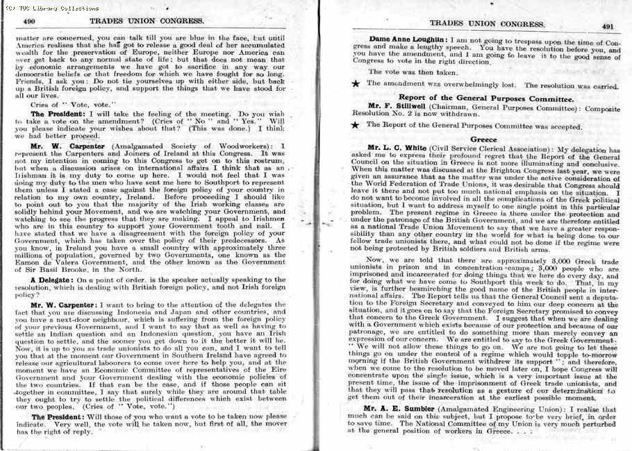 TUC Report, 1947