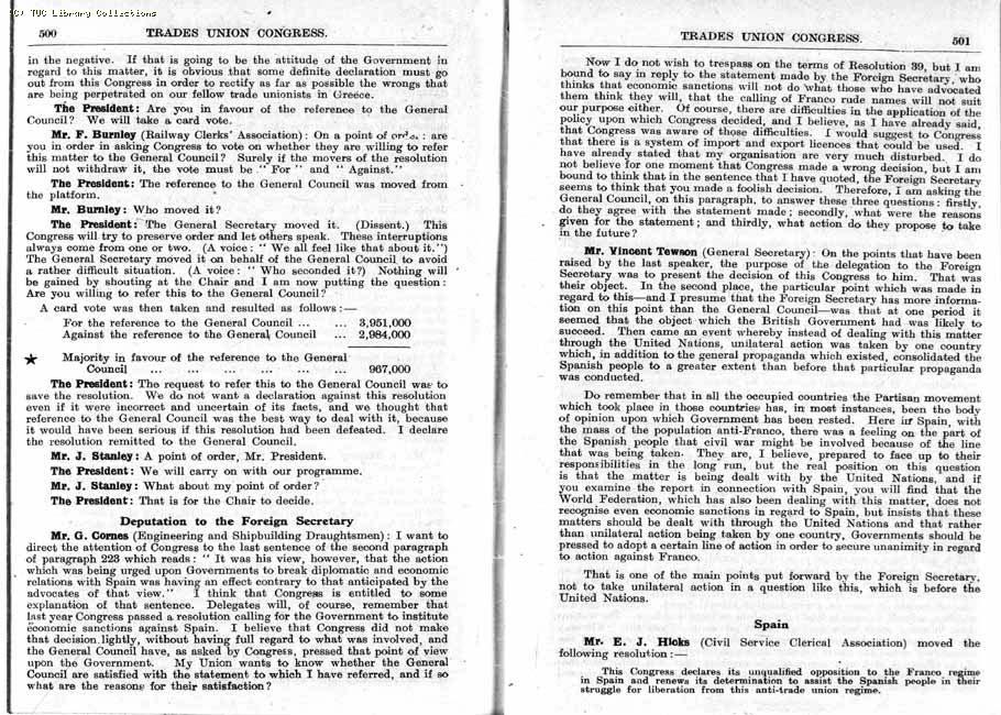 TUC Report, 1947