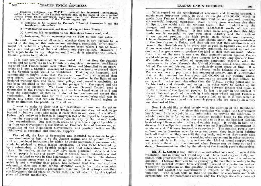 TUC Report, 1947