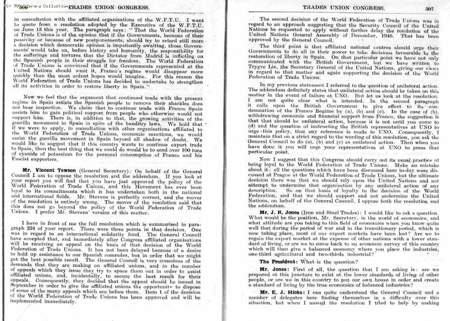 TUC Report, 1947