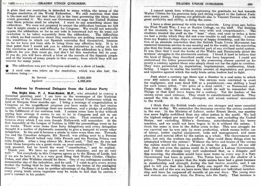 TUC Report, 1947