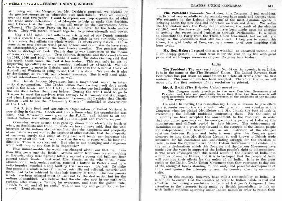 TUC Report, 1947