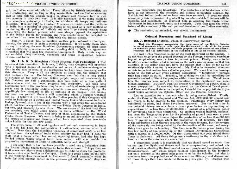 TUC Report, 1947