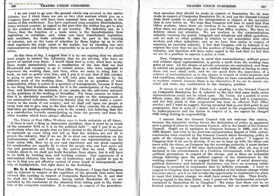 TUC Report, 1947