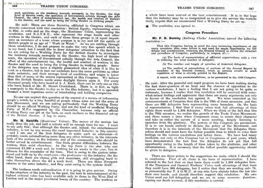 TUC Report, 1947