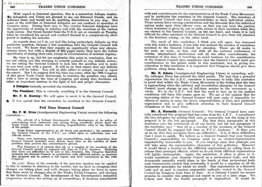 TUC Report, 1947