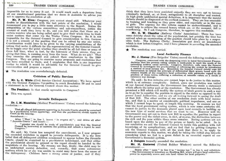 TUC Report, 1947