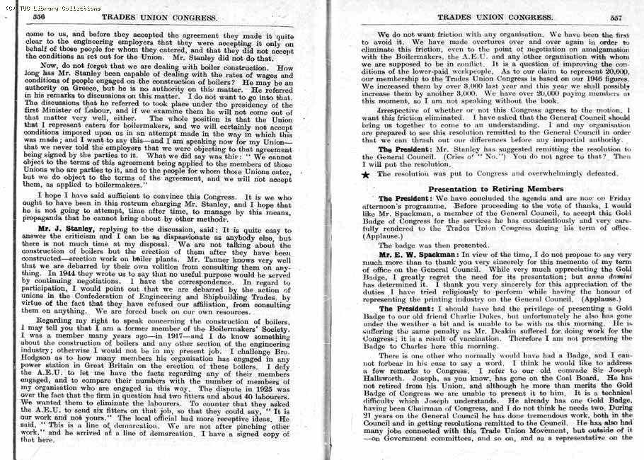 TUC Report, 1947