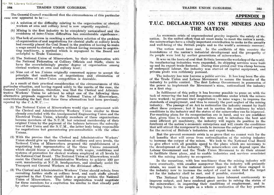 TUC Report, 1947