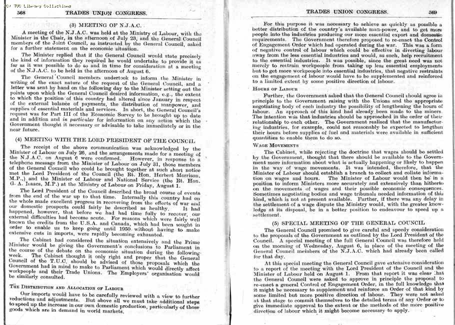 TUC Report, 1947