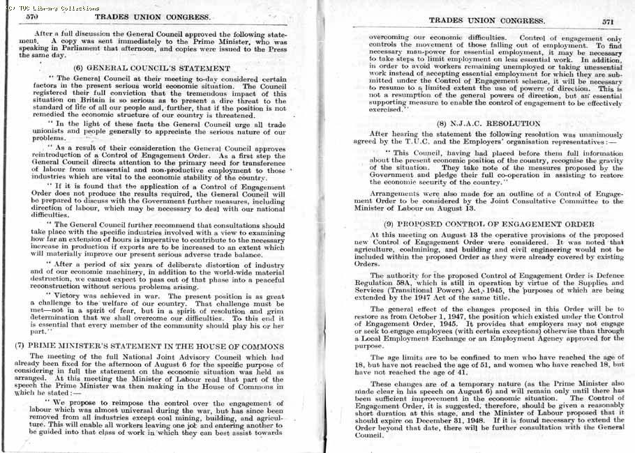 TUC Report, 1947