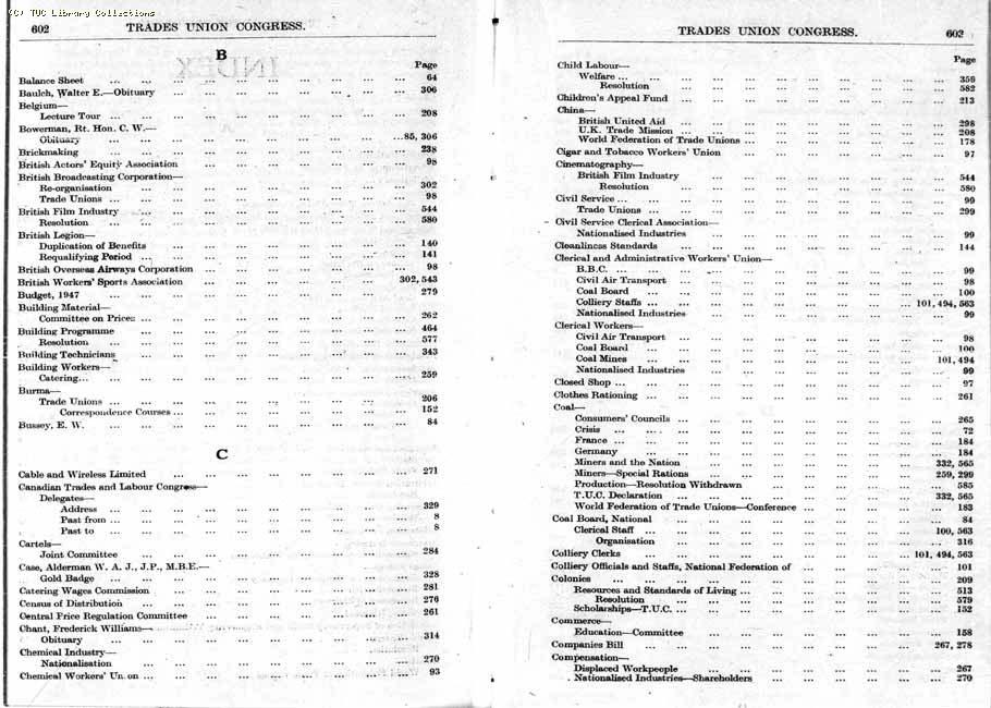 TUC Report, 1947