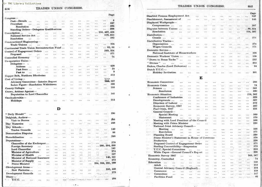 TUC Report, 1947