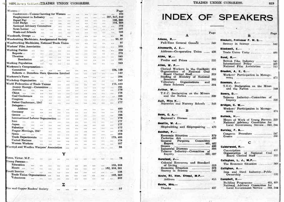 TUC Report, 1947