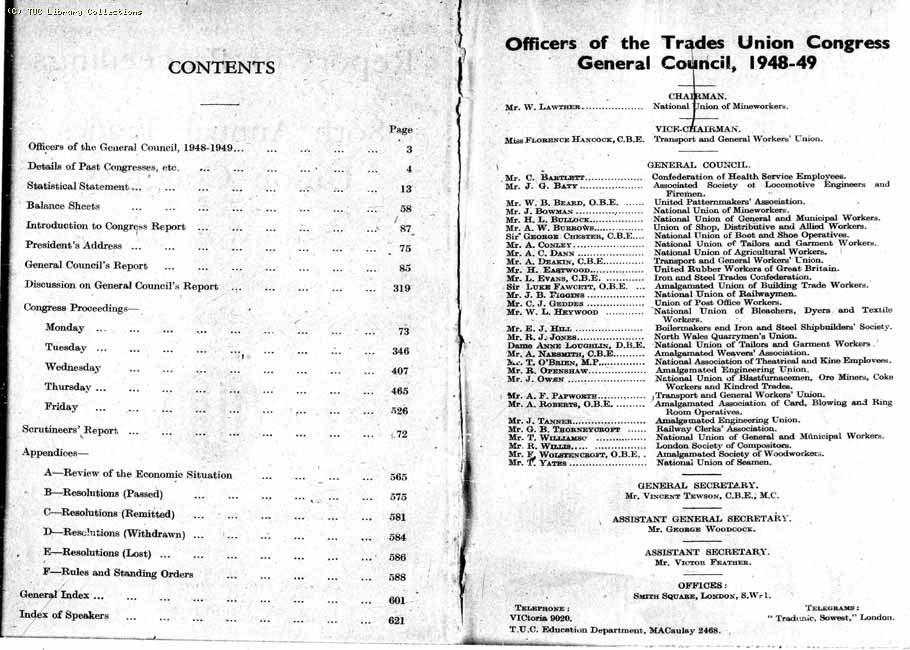TUC Report, 1948