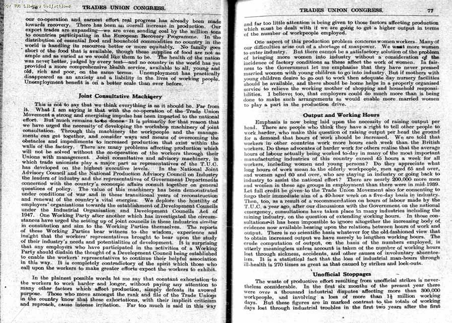 TUC Report, 1948