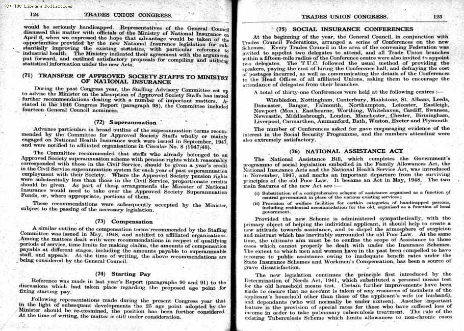 TUC Report, 1948