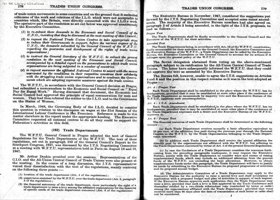 TUC Report, 1948