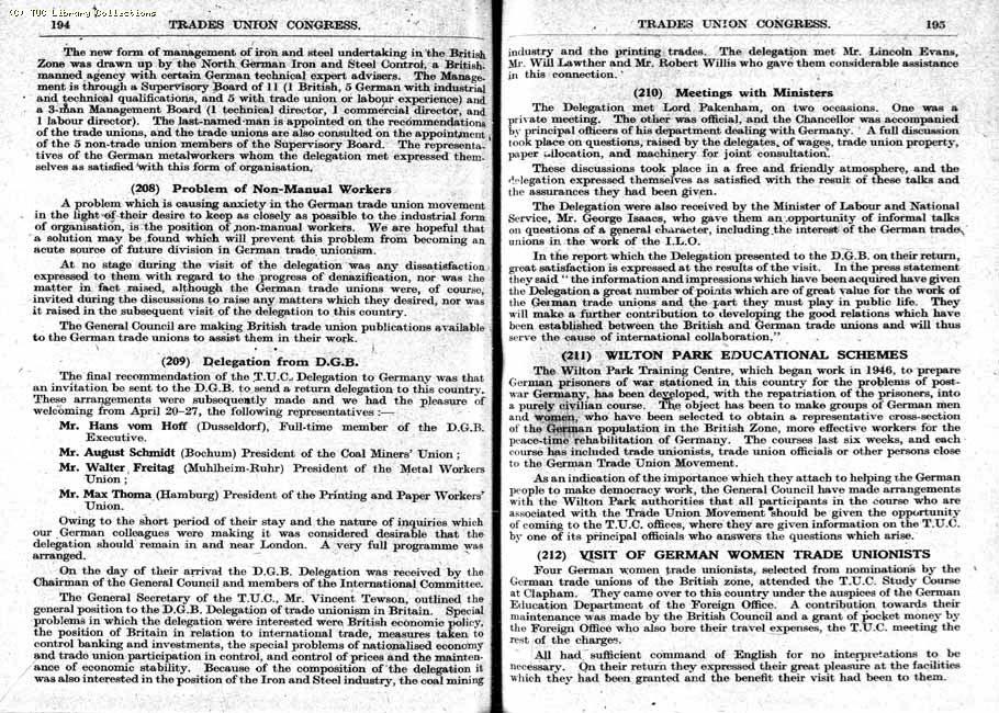 TUC Report, 1948