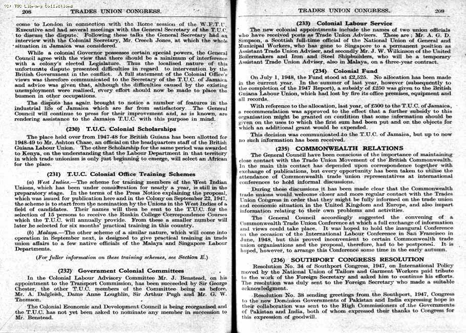 TUC Report, 1948