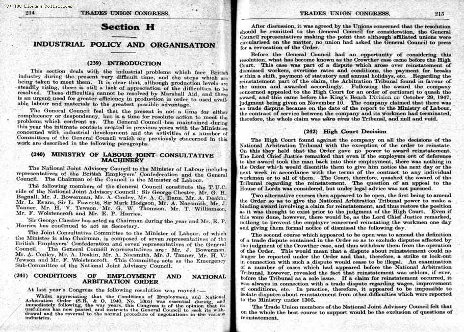 TUC Report, 1948