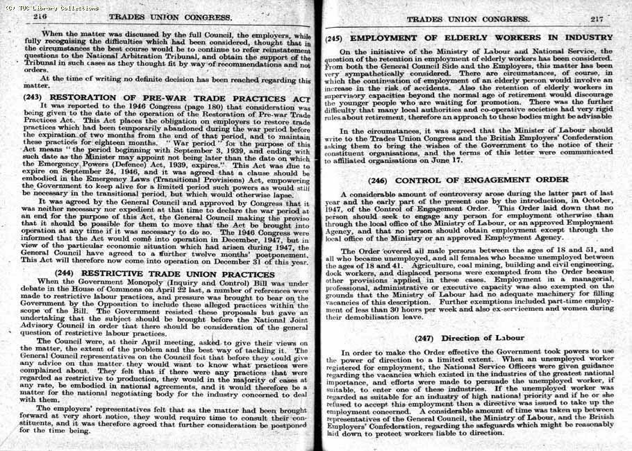 TUC Report, 1948