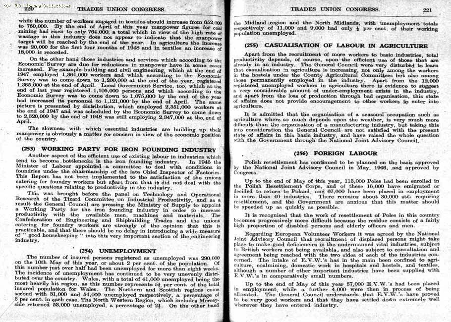 TUC Report, 1948