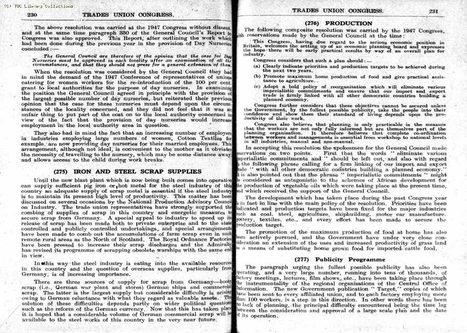 TUC Report, 1948