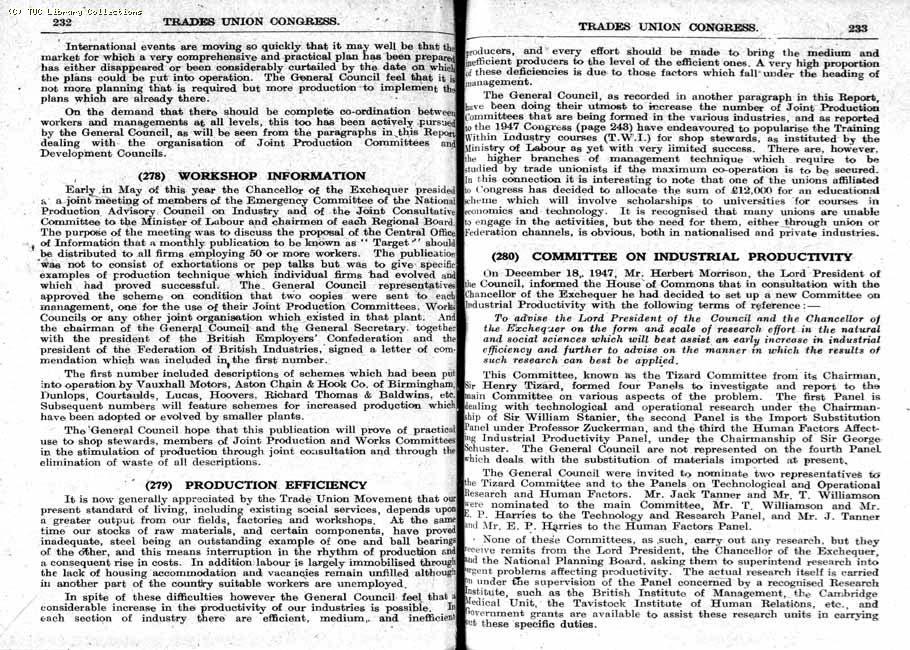 TUC Report, 1948