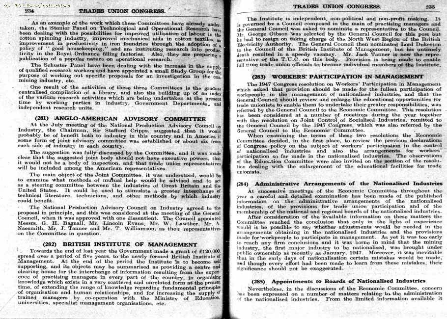 TUC Report, 1948