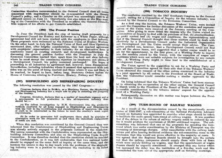 TUC Report, 1948