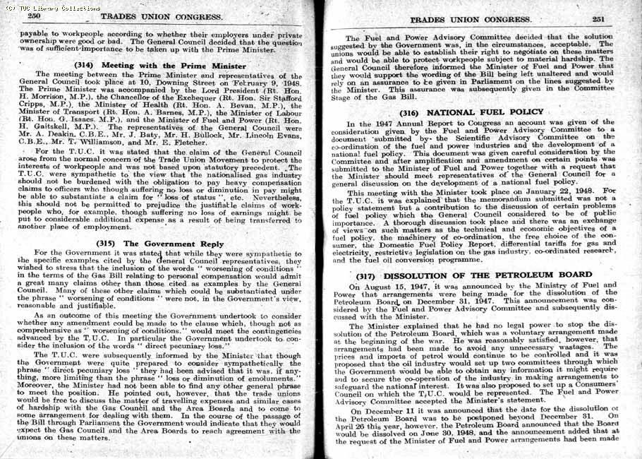 TUC Report, 1948